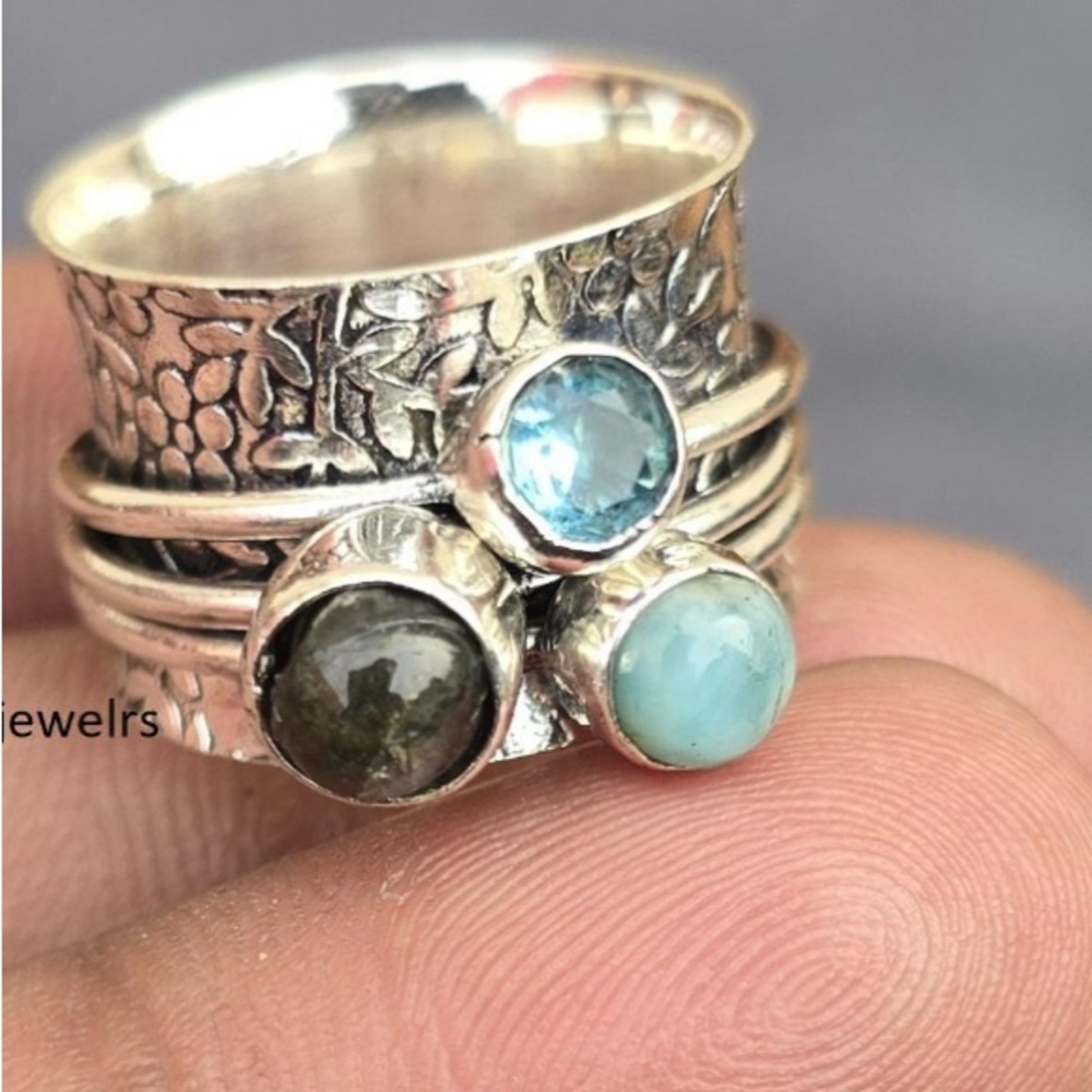 Silver Multi-Stone Ring